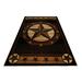 Black/Brown 90 x 63 x 0.2 in Area Rug - Union Rustic Texas Star Machine Washable Area Rug Woven in Brown/Red/Black | 90 H x 63 W x 0.2 D in | Wayfair