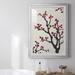 Red Barrel Studio® Red Berry Branch II Premium Framed Print - Ready To Hang Paper, Solid Wood in Black/Red | 24.5 H x 18.5 W x 1 D in | Wayfair