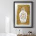 Alcott Hill® Golden Urn I Premium Framed Print - Ready To Hang 46961 Paper, Solid Wood in White | 42.5 H x 30.5 W x 1 D in | Wayfair