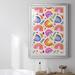 Zoomie Kids 27_Love Loudly Collection E Premium Framed Print - Ready To Hang Paper, Solid Wood in Blue/Pink | 30.5 H x 22.5 W x 1 D in | Wayfair