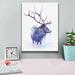 Millwood Pines Epic Graffiti 'Elk In Water' By Michelle Faber, Ca Elk In Water by - on Canvas in Blue | 16 H x 12 W x 0.75 D in | Wayfair