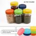 12 Pcs Assorted Color Plastic Mason Jar Lids Regular Mouth Mason Canning Jars