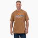 Dickies Men's Short Sleeve Tri-Color Logo Graphic T-Shirt - Brown Duck Size 3Xl (WS22A)