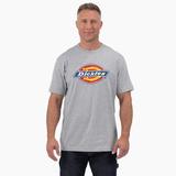 Dickies Men's Short Sleeve Tri-Color Logo Graphic T-Shirt - Heather Gray Size M (WS22A)