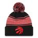 Men's New Era Black Toronto Raptors Chilled Cuffed Knit Hat with Pom