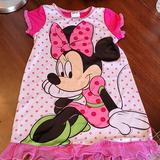 Disney Pajamas | Disney Minnie Mouse Pink Pajama Nightgown | Color: Pink/White | Size: 4tg