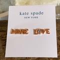 Kate Spade Jewelry | Kate Spade Rose Gold Crystal Love More Earrings | Color: Gold | Size: Os