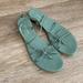 Anthropologie Shoes | Anthropology Leather Sandals. | Color: Green | Size: 8