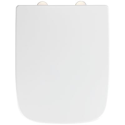 WC-Sitz WENKO "Exclusive Nr. 8", weiß, B:37cm L:46,5cm, Duroplast, Edelstahl, WC-Sitze, aus Duroplast, mit Absenkautomatik