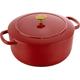 BALLARINI Bellamonte Casserole Dish, Roasting Dish, Dutch Oven, Enamelled Cast Iron, Round, 20 cm, 2.5 L, Red