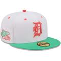 Men's New Era White/Green Detroit Tigers 1984 World Series Watermelon Lolli 59FIFTY Fitted Hat