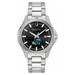 Men's Bulova Black Tulane Green Wave Stainless Steel Classic Sport Watch