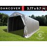 Dancover - Zeltgarage Garagenzelt pro 3,77x9,7x3,18m pe, Grau - Grau