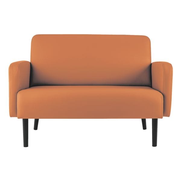 meet 2-Sitzer-Sofa »Lisboa« mit Kunstlederbezug orange, 124x83x55 cm Image