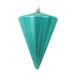 Vickerman 690611 - 6" Matte Teal Cone Christmas Tree Ornament (3 Pack) (MT224342)