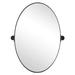 ANDY STAR Modern 25 x 38 Inch Oval Wall Hanging Bathroom Mirror, Matte Black - 19.95