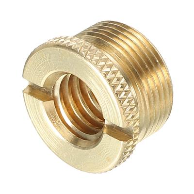 Mic Stand Adapter 3/8 Female to 5/8 Male Brass Adapter Gold