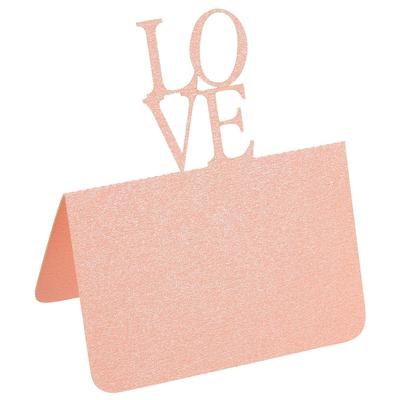 Table Name Place Cards,25Pcs Hollow Love Cut Design Blank Card Pink