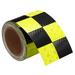 Reflective Tape, 1 Roll 10 Ft x 2-inch Tape, Square Fluorescent Yellow+Black - Square Fluorescent Yellow+Black