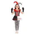 Reneecho-Costume de clown arlequin pour filles bouffon de clown pour enfants robe de paupières