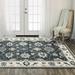 Black/Gray 120 x 96 x 0.5 in Area Rug - Rizzy Home Wool Hand Knotted Area Rug Wool | 120 H x 96 W x 0.5 D in | Wayfair ATNATN91616370810