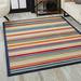 118 x 94 x 0.25 in Area Rug - Longshore Tides Andry Striped Multi Color Indoor/Outdoor Area Rug Polypropylene | 118 H x 94 W x 0.25 D in | Wayfair