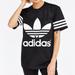 Adidas Tops | Adidas Black Oversized Mesh Jersey Shirt Tshirt Dress Logo Xl | Color: Black/White | Size: Xl