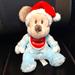Disney Toys | Disney's Mickey Mouse 1st Christmas Plush Toy | Color: Blue | Size: 9 Inches