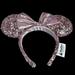 Disney Accessories | Authentic Original Disney Parks Sequins Minnie Mouse Rose Gold Ears Headband | Color: Pink | Size: Os