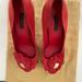 Louis Vuitton Shoes | Louis Vuitton Open Toe Pumps Size 9 (40) | Color: Red | Size: 9