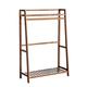 ZLECB Wooden Clothes Rail,Open Wardrobe Coat Stands With 1 hanging rod and 2 partitions Modern Minimalist Wooden Clothes Rail Stand,62cm