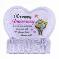 Wedding Anniversary Romantic Gifts for Couple Women Her, Happy Anniversary Wedding Gifts for Wife Girlfriend, Crystal Heart Marriage Keepsake,Valentines Day Gifts,Wedding Anniversary Present for Her