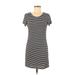 Heart & Hips Casual Dress - Mini Scoop Neck Short sleeves: Black Print Dresses - Women's Size Medium