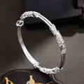 Bracelets de fleurs en argent regardé 925 pour femmes bracelets de créateurs originaux fête de