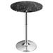 Round Pub Table Height Adjustable Swivel Cocktail Pub Table with Base