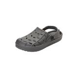 Extra Wide Width Men's Rubber Clog Water Shoe by KingSize in Carbon (Size 12 EW)