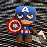 Disney Toys | Captain America Stuffed Toy Ages 0+ | Color: Blue/Red | Size: Girls And Boys 0+