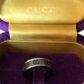 Gucci Accessories | Gucci Black - 750/18k White Gold Trim- Ggs Ring Band Size 13 Italy 6.75 Us - Nwt | Color: Black/Gold/Purple/White | Size: 6.75