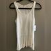 Free People Tops | New Free People Xs Eyelet Layering Knit Tank Top Xs Tunic | Color: Cream | Size: Xs