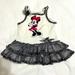 Disney Dresses | Disney Baby Minnie Mouse Sequin & Tulle 6 Month Dress | Color: Black/Pink | Size: 6mb