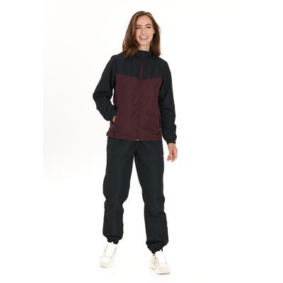 Sportanzug CRUZ "Melody", Damen, Gr. 42, bunt (schwarz, dunkelrot), 100% Polyester, mehrfarbig, sportlich, Sportanzüge Trainingsanzug Freizeitanzug Homewear-Set, in sportlichem Design Image