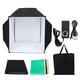 Photo Studio Light Box, 40x40cm Photography Shooting Light Tent 5500K Photo Studio Shooting Tent Light Cube Diffusion Soft Box Kit with 4 Color PVC Background Board(UK Plug)