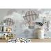 GK Wall Design Soft Hot Air Balloon w/ Cartoon Animals 6.25' L x 112" W Paintable Wall Mural Vinyl | 150 W in | Wayfair GKWP000201W150H98_V