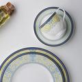 Noritake Menorca Palace Set Of 4 Cups, 7 Oz. Bone China/Ceramic in Blue/White/Yellow | 3 H x 3.5 W in | Wayfair 4964-402D