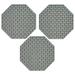 Blue/Gray 24 x 24 x 0.3 in Area Rug - Latitude Run® Leahana Geometric Machine Tufted Indoor/Outdoor Area Rug in Set | Wayfair