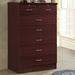 Ebern Designs 7 Drawer 31.5" W Chest Wood in Brown/Red | 48 H x 31.5 W x 18 D in | Wayfair E4609264056A4296863AD6AE43BC72F1
