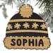 Personalization Mall Family Hat Engraved Wood Holiday Shaped Ornament Wood in Black/Brown | 4 H x 4.25 W in | Wayfair 24815-BLK