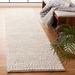 Gray 96 x 27 x 0.59 in Area Rug - Mercury Row® Truex Handmade Area Rug in Natural/Light Wool/Jute & Sisal, Cotton | 96 H x 27 W x 0.59 D in | Wayfair