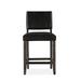Gracie Oaks Nikithasri 26 Counter Stool Wood/Upholstered in Black/Brown | 40 H x 21 W x 22 D in | Wayfair FB68D3BF529749479A3A5EF67C565352
