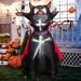 The Holiday Aisle® Halloween Cloak Vampire Cat Inflatable Polyester in Black/Red | 56.4 H x 33.6 W x 39.6 D in | Wayfair